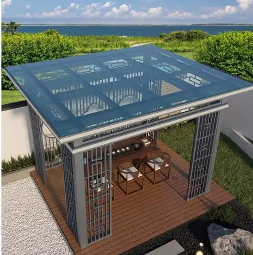 现代凉亭应该怎样与别墅庭院搭配?