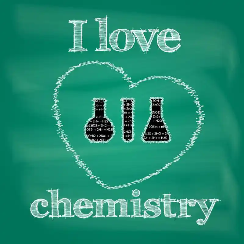 黑板上的题字,用粉笔在黑板上题字,我爱化学