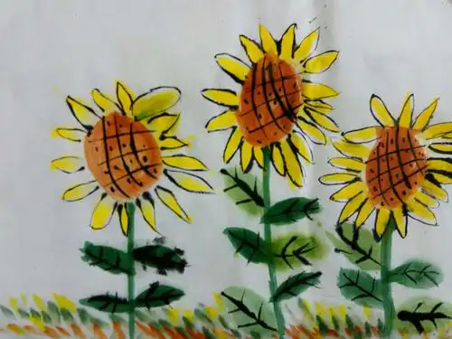 幼儿国画作品——向日葵