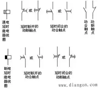 时间继电器的图形符号及文字符号