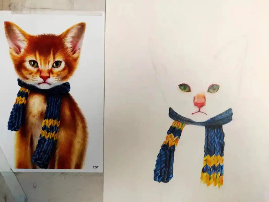 猫咪绘画#绘画过程 - 抖音