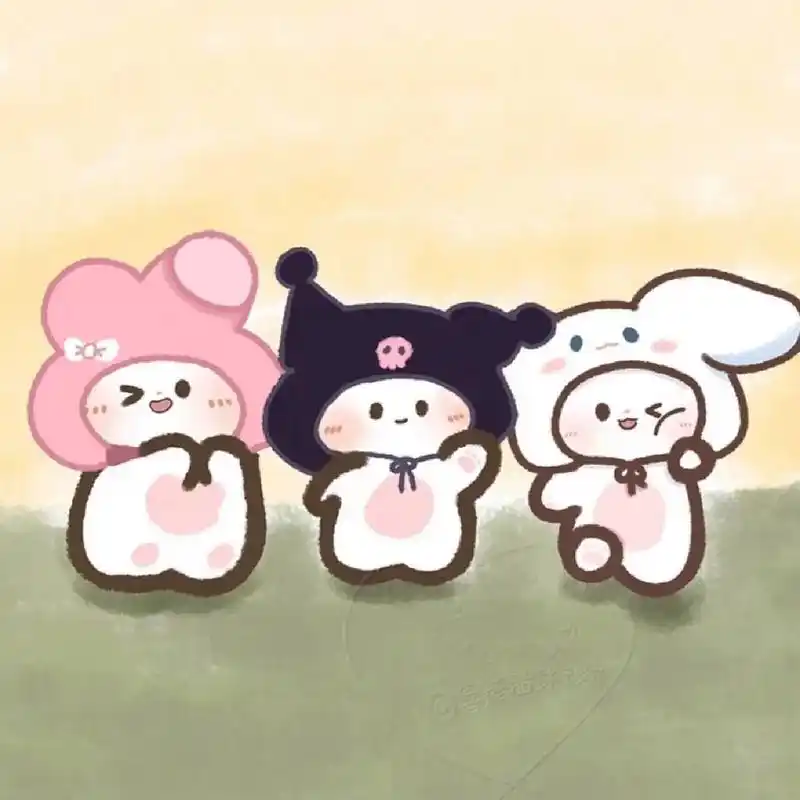 三丽鸥三人头像 相思相见知何日,此时此夜难为情