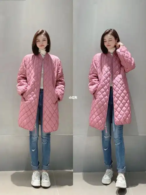 冬天穿粉色真的是太讨喜啦～超级显白,提气色版型超正,显瘦不臃肿随手