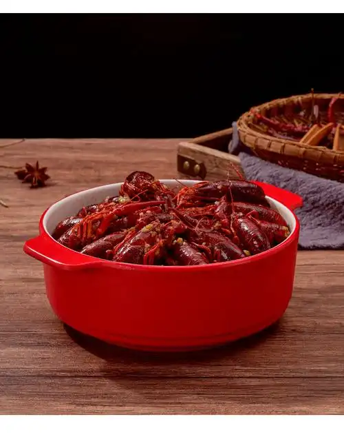 麻辣小龙虾盘创意装龙虾盘子商用a5密胺仿瓷饭店个性香锅拼盘 (11寸