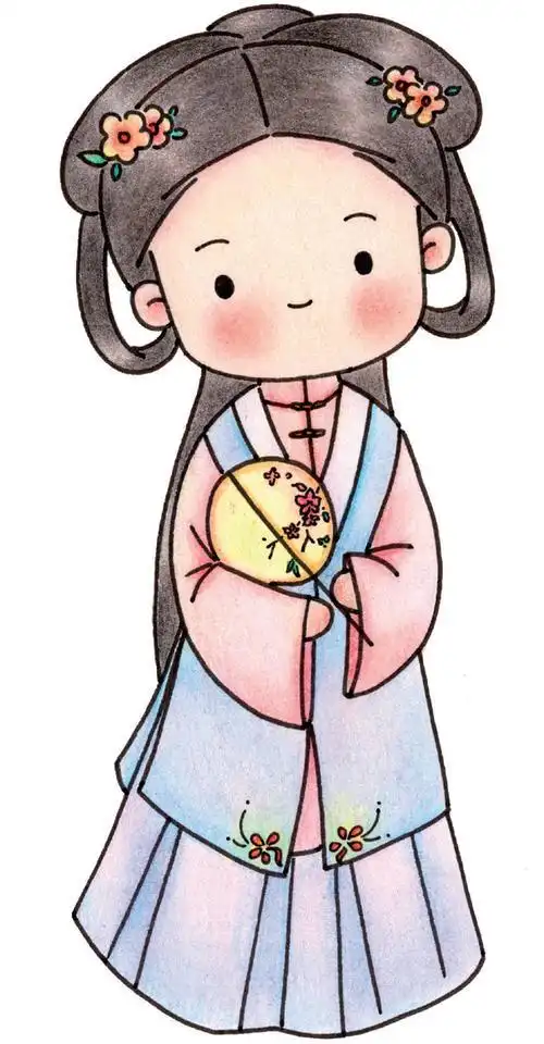 q版古风人物线稿|临摹古风临摹线稿简笔画教程简笔画教程兴趣对古风q