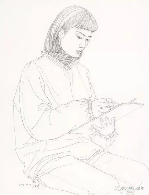 白描(素描)半身像系列—(清华造型强烈推荐)