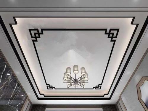 新中式不锈钢吊顶角花天花板造型钛金装饰条客厅背景墙金属收边条