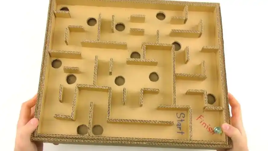 搬运工纸板狂魔手残党慎入自制球球陷阱迷宫