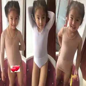 肉色儿童舞蹈服肤色舞蹈衣网纱打底衫女童紧身练功白色连体打底衣