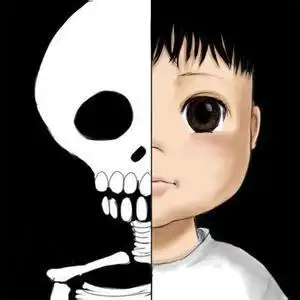 求这种一半善一半恶的图片,要求适合男生做头像,而且头发要全部露出来