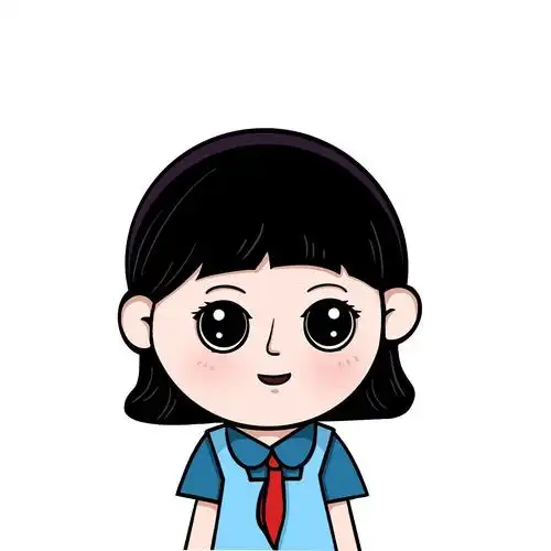 海珠区学科组动漫人物ppt专用《学生》|动漫|单幅漫画|女孩球球