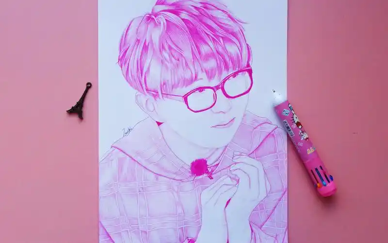 圆珠笔手绘 毛不易_哔哩哔哩 (゜-゜)つロ 干杯~-bilibili