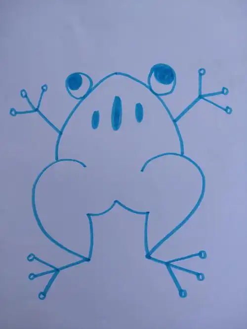 第十一步!我们的小青蛙就画完了