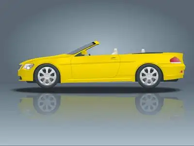 敞篷轿跑车模板矢量被隔离在白色.查看侧面.组中的所有元素照片