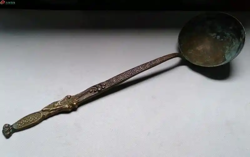 03民国龙头铜勺子一把