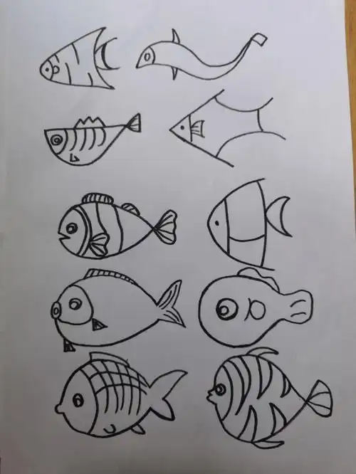 简笔画鱼