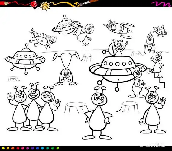 太空外星人简笔画外星人简笔画