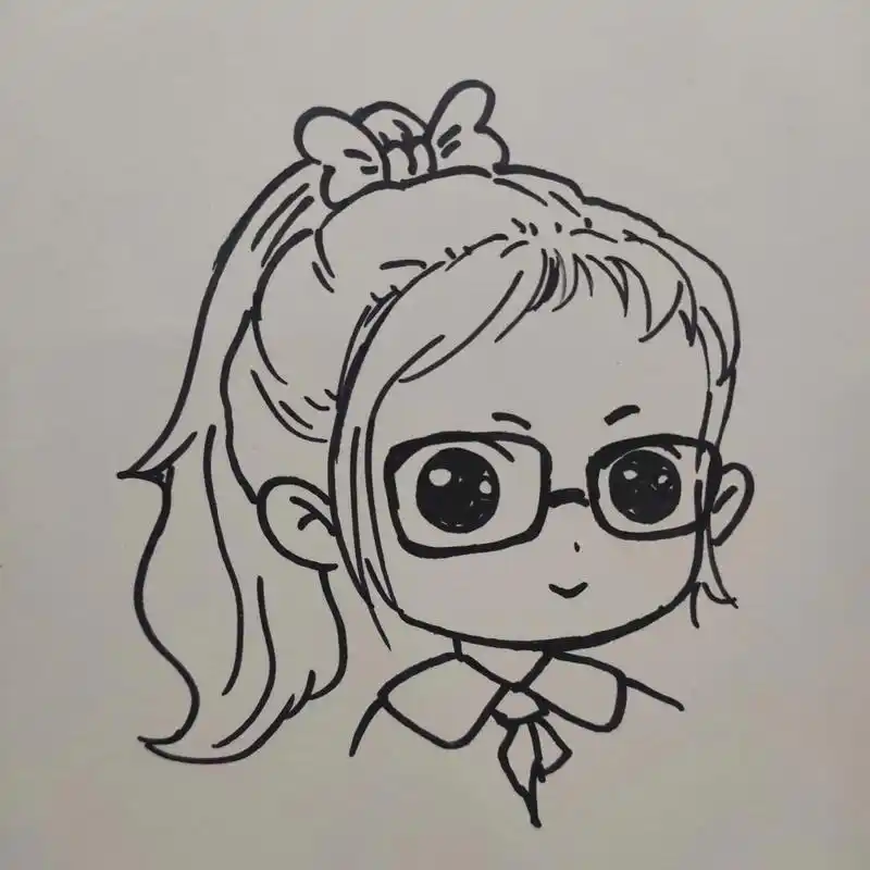 q版女头像‖各种马尾辫参考 最近工作要求给学生们画头像.