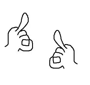 无名指竖起来,其它的自然卷曲但是不握拳