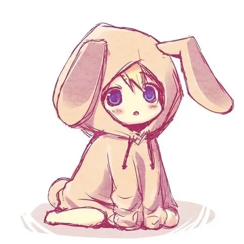 求一个穿着兔子衣服卡通人物大图.我有小图