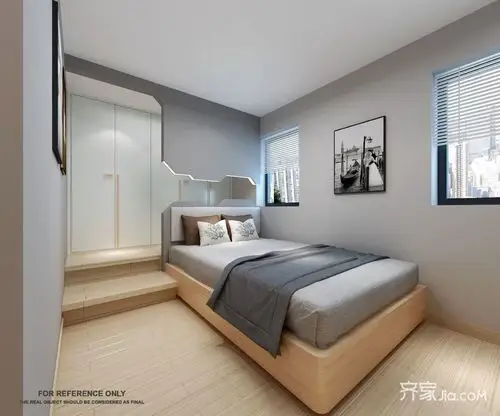 45万43平米简约一居室装修效果图,43㎡小户型,大设计装修案例效果图