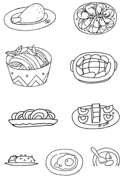 蔬菜简笔画 中餐怎么画简笔画图解519751竖版 竖屏