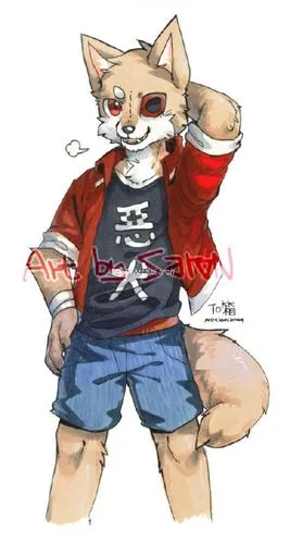 狗狗拟人状态动漫插画手绘图片马克笔上色人物化的狗狗插画图片