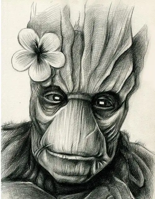 儿童幻想绘画:小树人格鲁特怎么画简单又好看