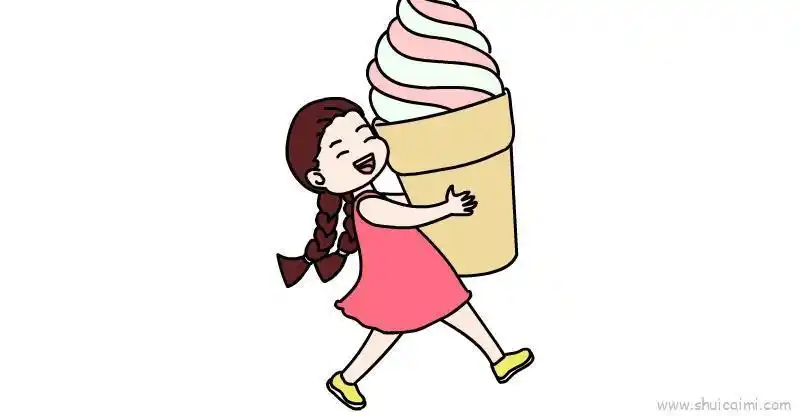 简笔画大全创意圆形简笔画吃冰淇淋的男孩男孩简笔画动漫 简笔画 卡通
