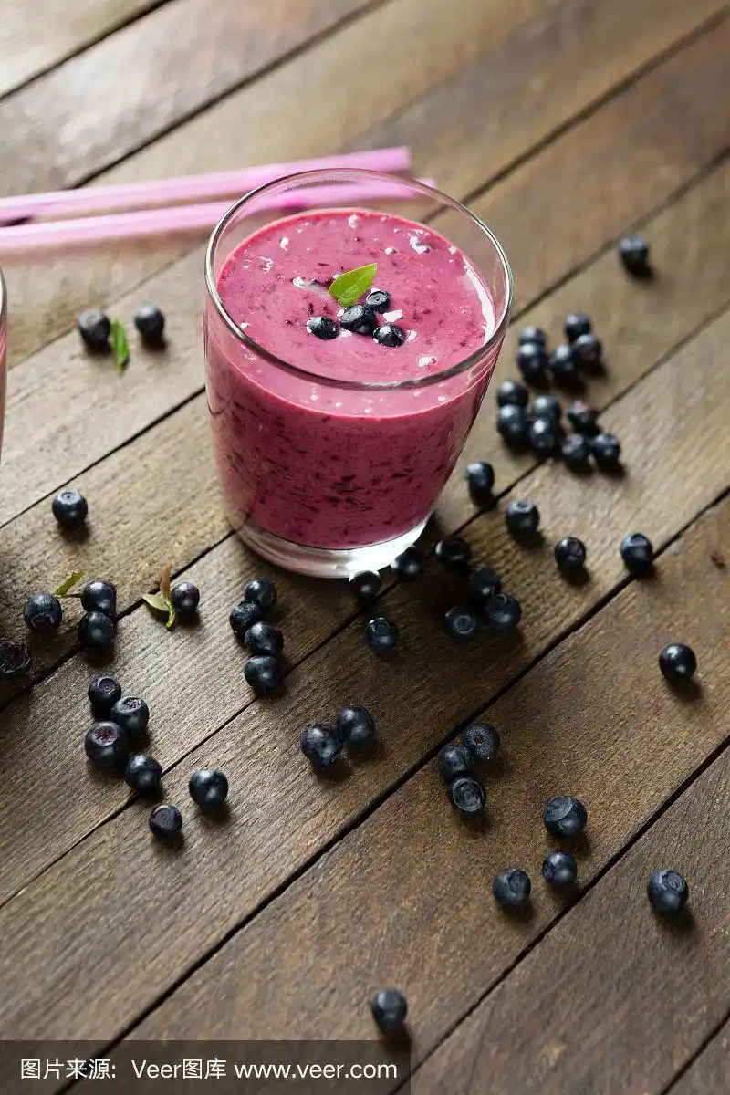 蓝莓,沙冰,夏天,精神振作,垂直画幅