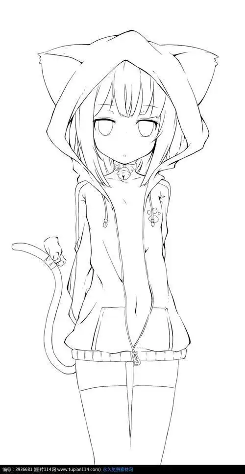 好看的动漫女人物简笔画 简笔画图片大全-蒲城教育文学网