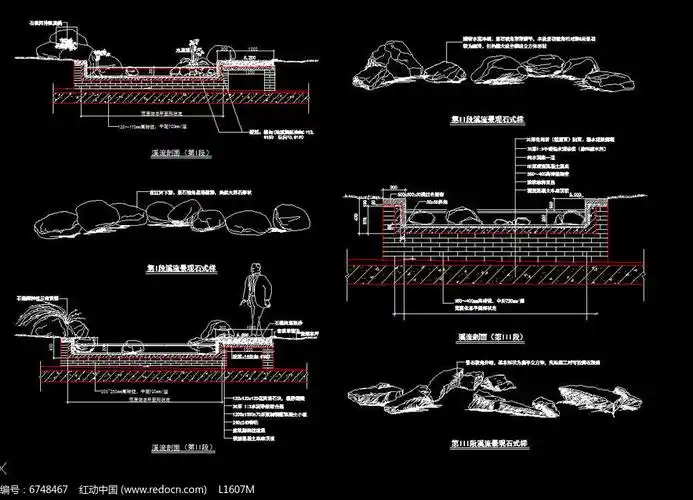 景区溪流施工图图片
