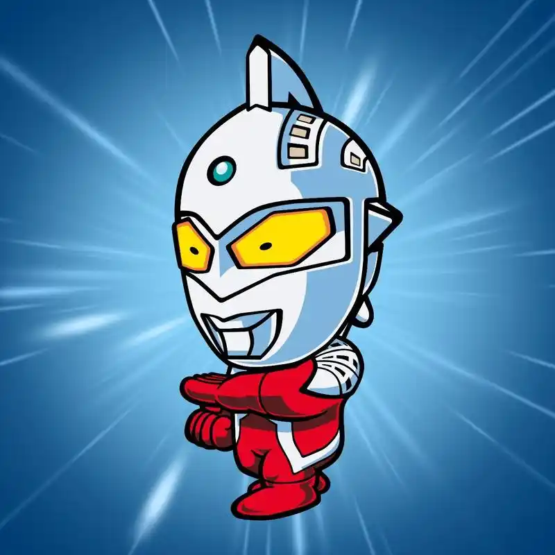 q版奥特曼头像 原图很模糊,重新绘制了一下.