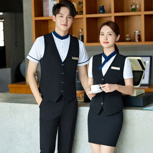 服务员短袖衬衫西点咖啡厅奶茶饭店酒吧餐饮ktv工作服装男女上衣