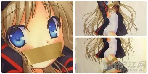 推特新玩法:给二次元人物嘴上贴胶布