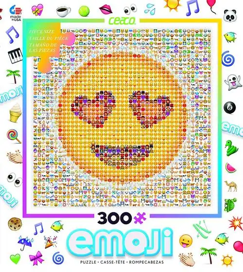 美国emoji表情创意密集高难度挑战复杂笑脸拼图拼图