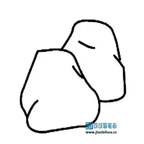 幼儿画石头简笔画简单