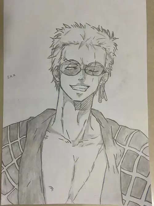 海贼王罗罗诺亚索隆临摹过程