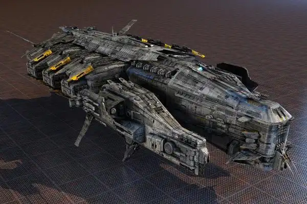 科幻宇宙战舰3d模型【id:440629951】