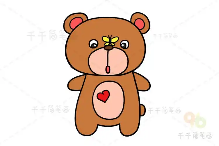 萌萌哒小熊简笔画图片