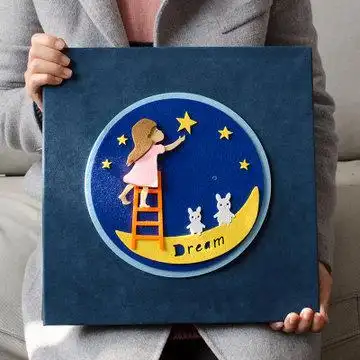 手工儿童幼儿记录册加厚创意宝宝相册diy成长纪念册影集覆膜粘贴手工