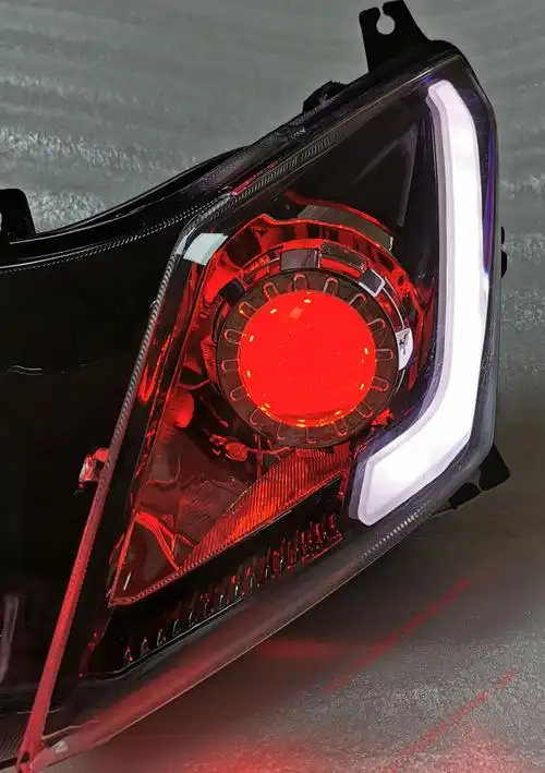 uy125摩托车改装升级 led大灯 双光透镜 鱼眼 恶魔眼 总成配件