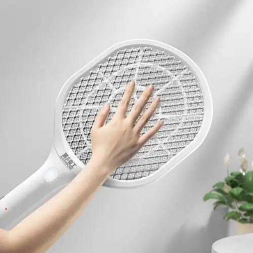 彩虹电蚊拍充电式家用强力打苍蝇拍蚊子驱蚊器灭蝇拍超强打蚊子神器