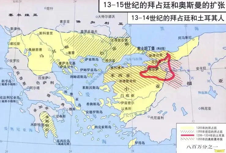 让近代前期欧洲闻风丧胆的帝国——奥斯曼帝国领土的兴衰全过程