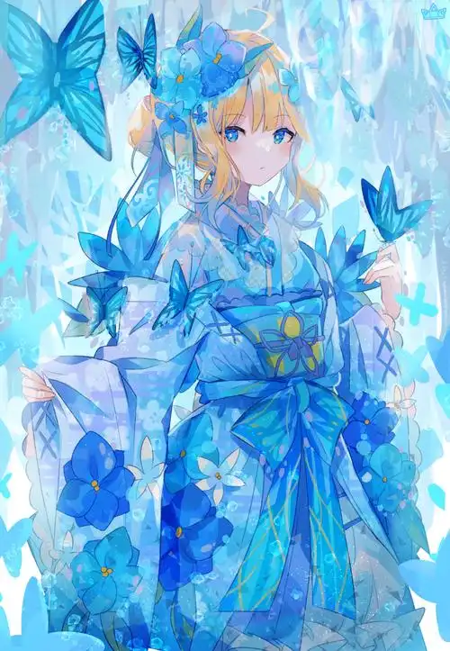 精选高清壁纸动漫二次元梦幻蓝色往后余生做自己就好