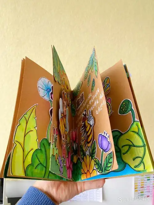 自制立体书|昆虫记手工立体绘本(图片) 自制立体科普绘本 每一页都有