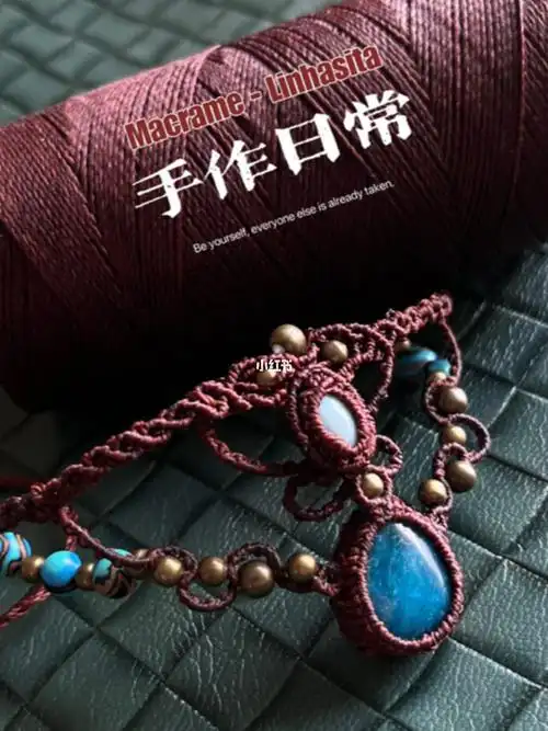 手作日常凤凰石macrame编织项链