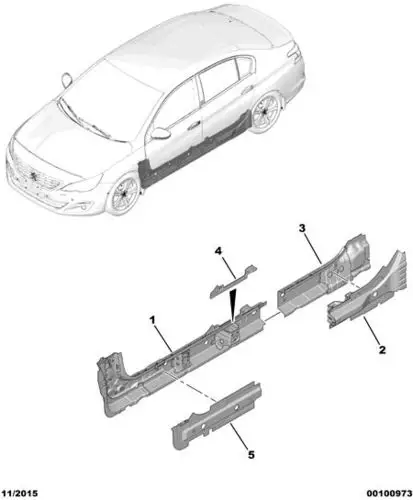 16 101 445 80, 主组: 侧面结构, 子组: 底部结构-车身底部和纵