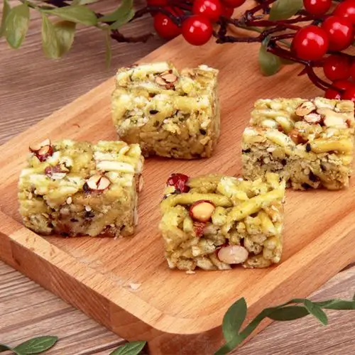 陇南两当纯手工现作纯土蜂蜜无糖坚果云屏蜜酥沙琪玛200g传统零食