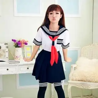 蝶然 情趣内衣 纯情日系少女学生校服(8001 白色短袖)